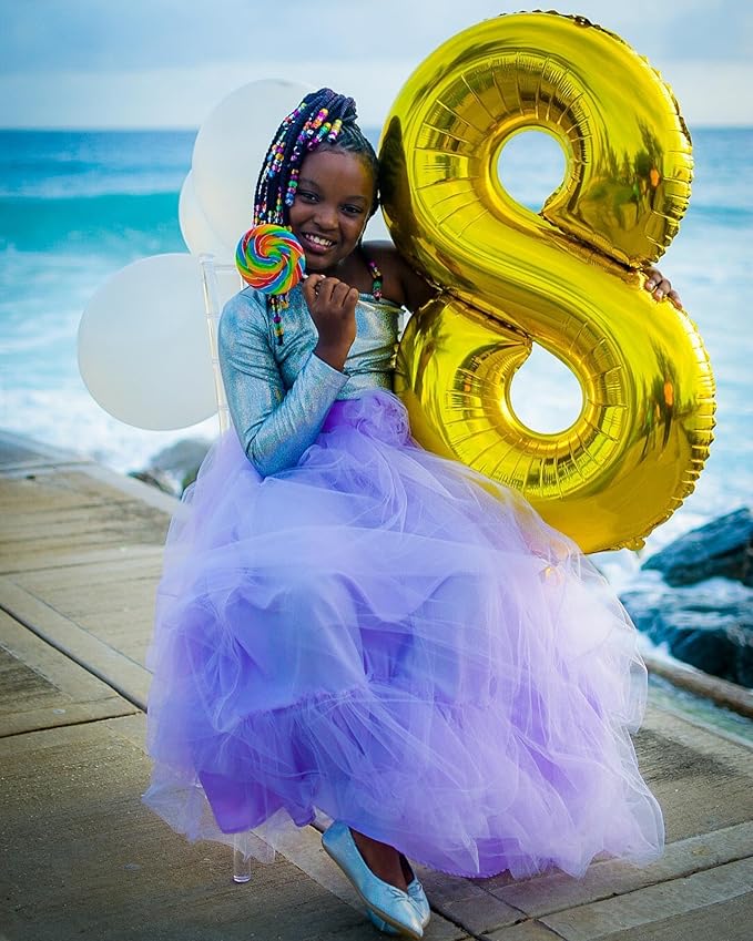Gold 8 Balloon, Number Balloon 40 Inch, Gold Birthday Decorations, 8 18 28 38 80 Birthday Balloons, 8th Gold Party Supplies, Number 8 Balloon