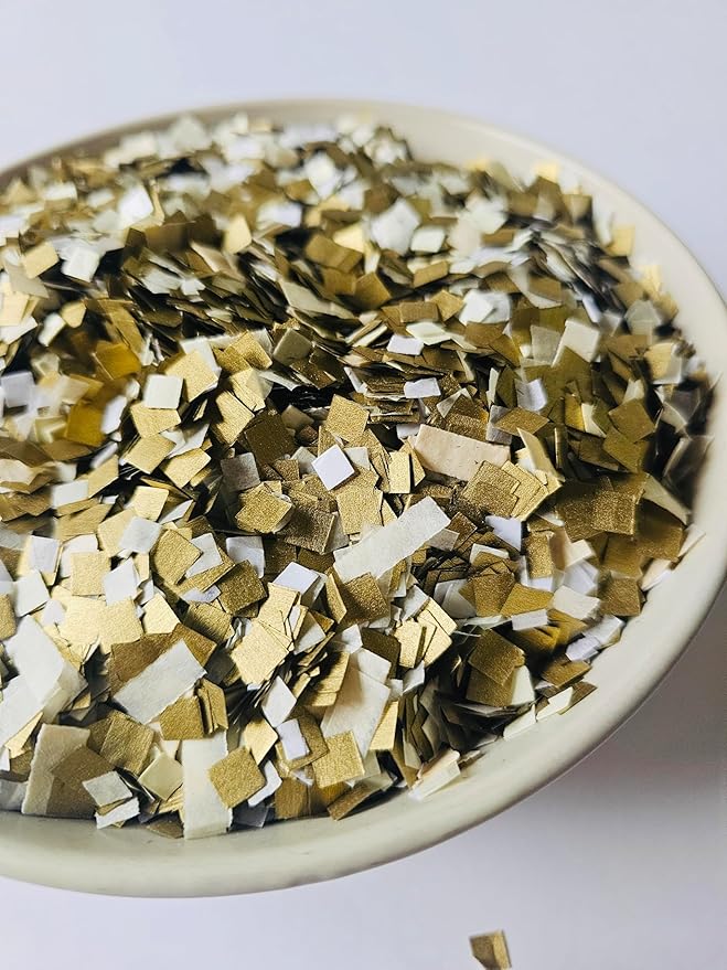 Inside My Nest Gold Ivory Confetti Mix Biodegradable Wedding Party Decor (75g)