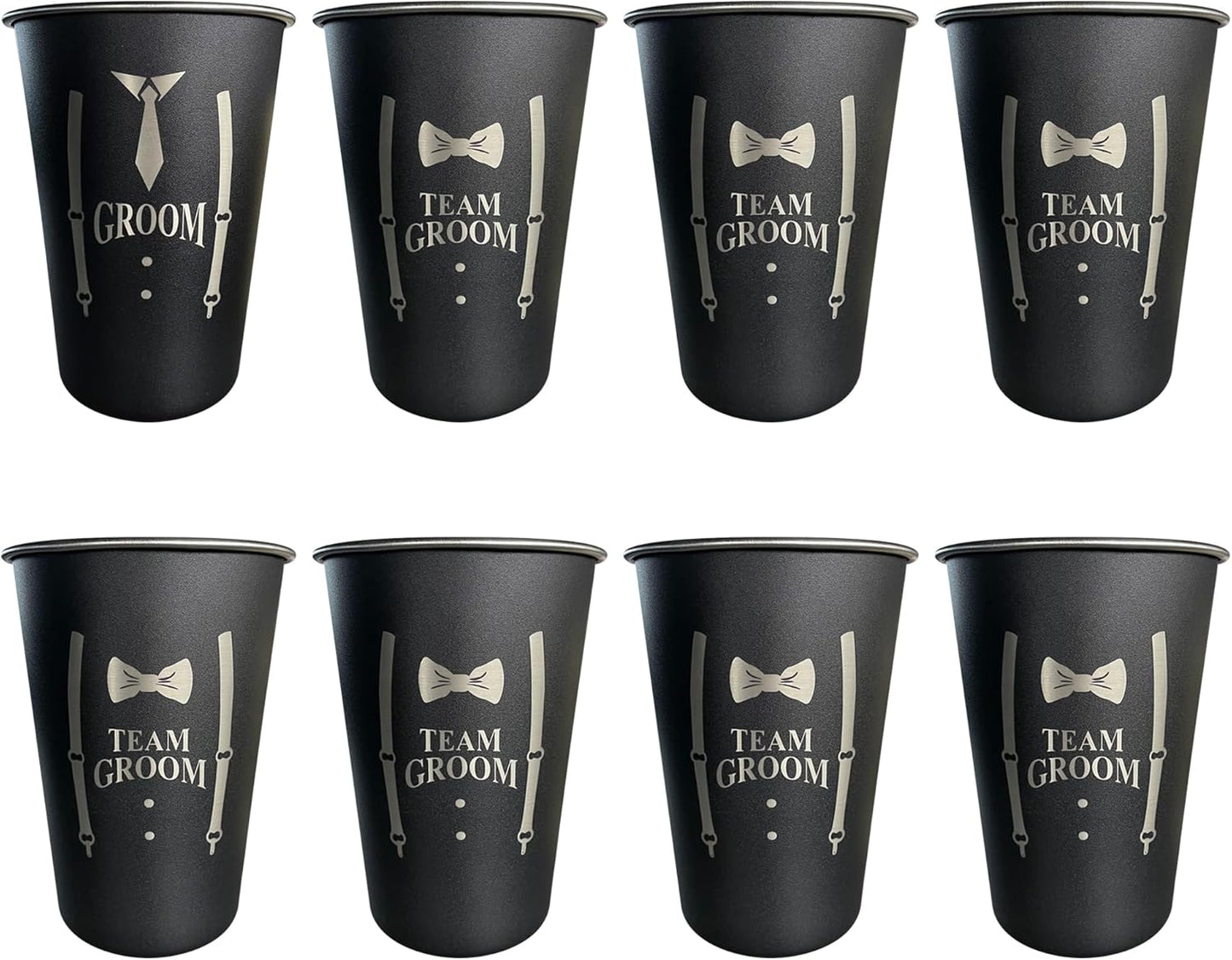 TEAM GROOM Groomsmen Gifts Cups 8 pcs Bachelor Party Favors Groomsmen Tumblers(Team Groom)