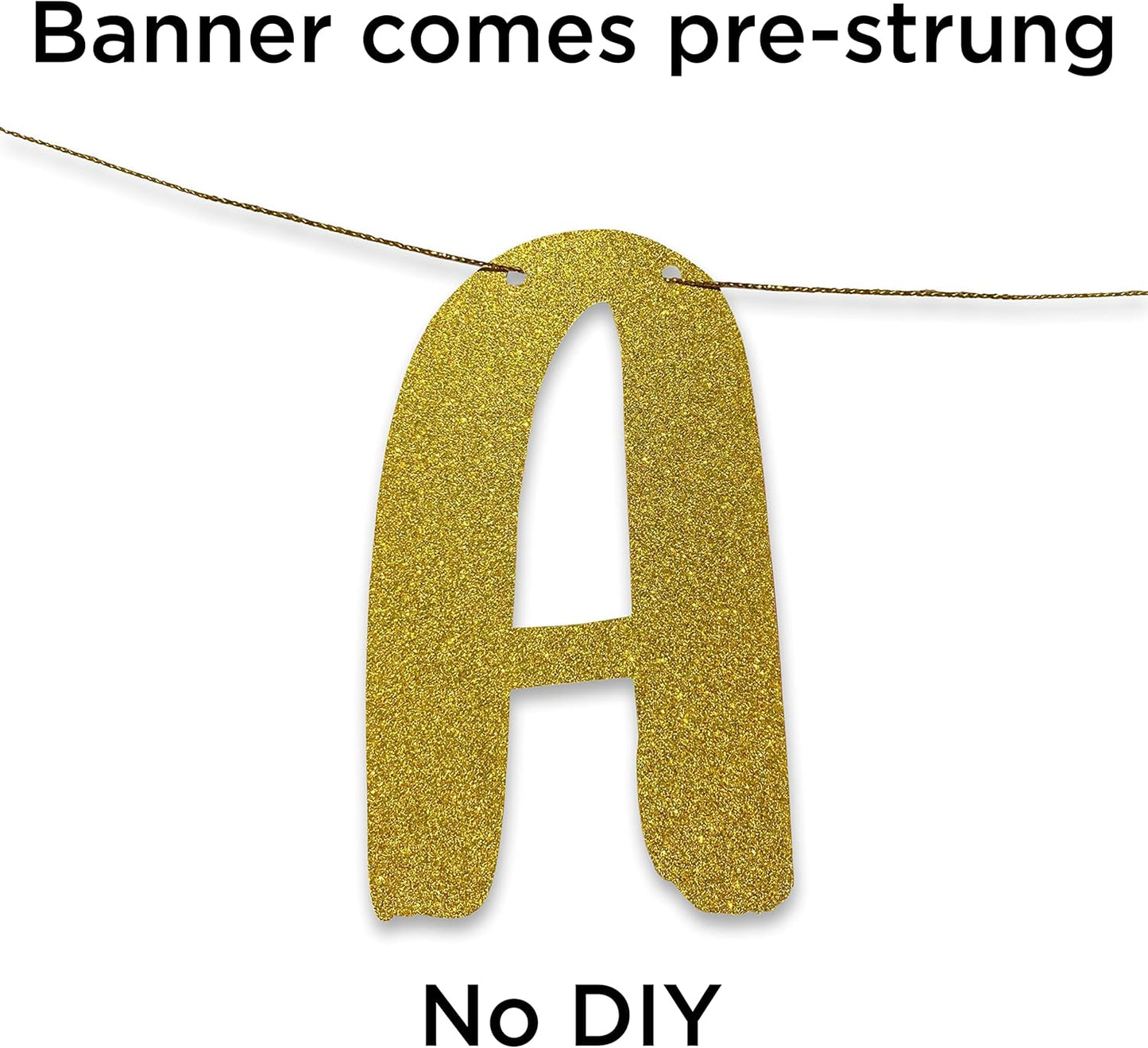 Goodbye Life Hello Wife Gold Glitter Banner - Bachelor Party Decorations, Ideas, Supplies, Gifts, Jokes and Favors
