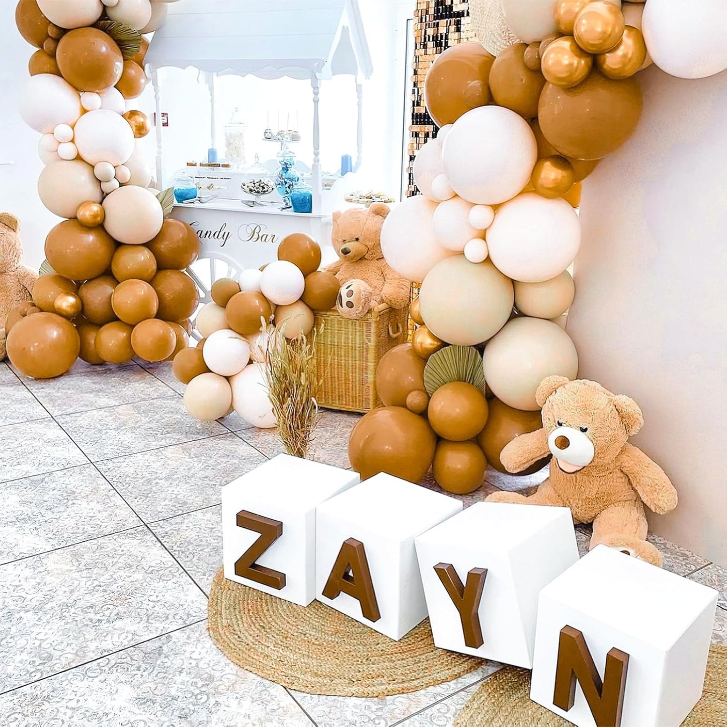 PartyWoo Light Brown Balloons 100 pcs Different Sizes of 18 12 10 5 Inch Caramel Brown Tan Boho Neutral Latex Balloon Arch Kit Garland for Birthday Wedding Baby Shower Party Decorations Brown-F10