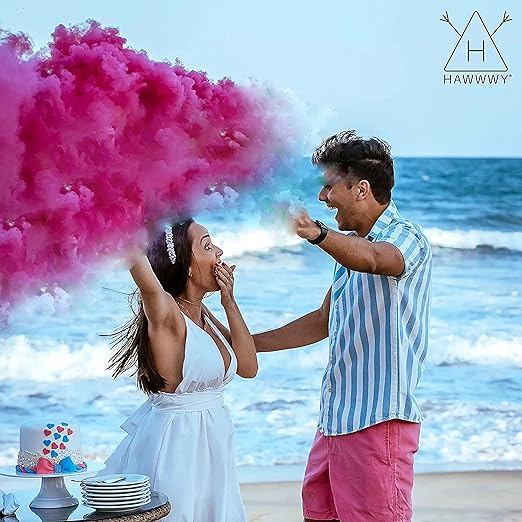 HAWWWY Colored Powder for Color Run - Assorted Colors, Colorful Smoke, 5k Runs, Bath Bombs, War Paint, Holi Festival - Perfect Gender Reveal Powder - 2 Pounds, Blue (Pack of 1)