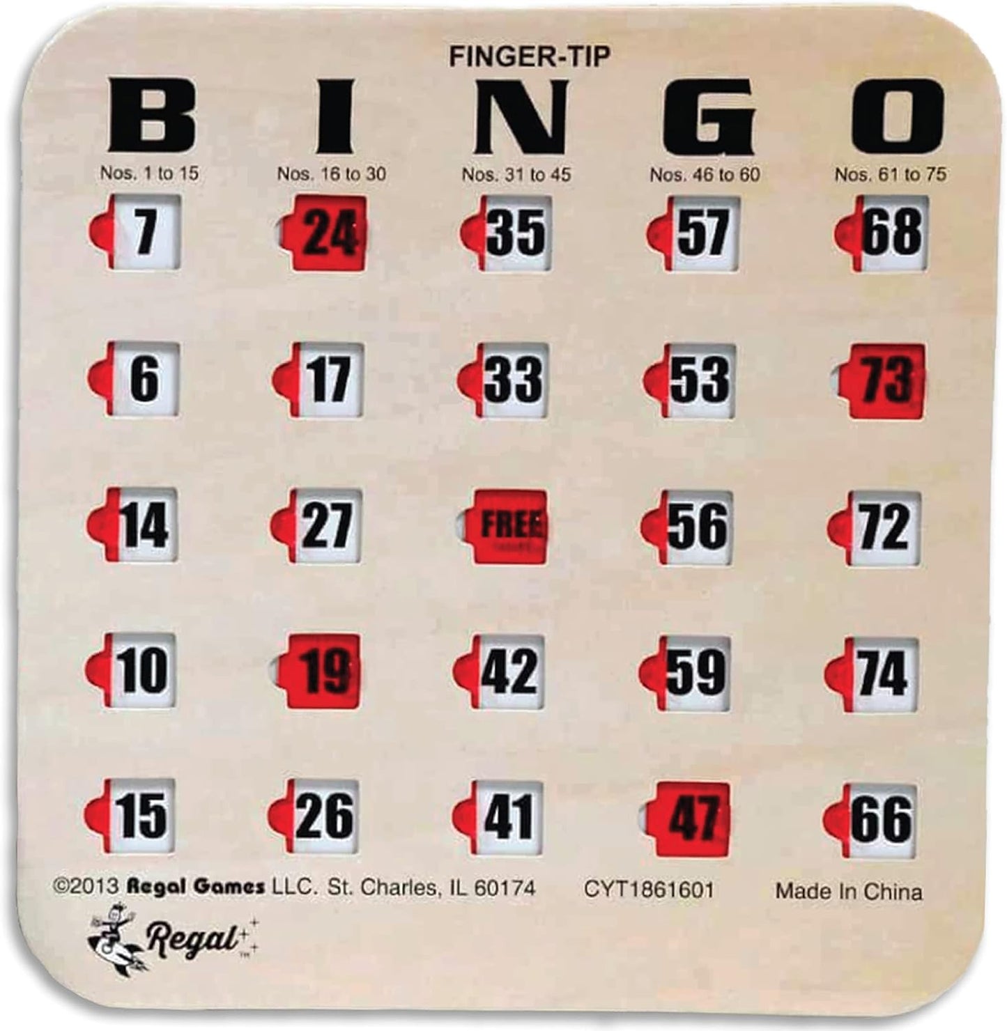 Regal Bingo Bulk Bingo Cards with Sliding Windows - Reusable Large Print Bingo Game Cards for Adults Large Group - 200 Pack, Woodgrain