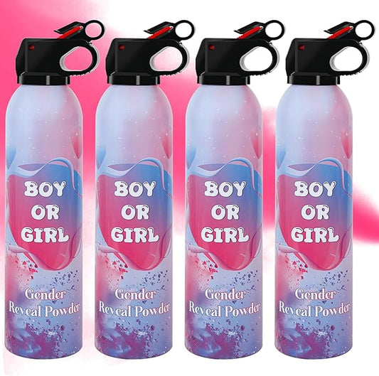 4 Pack Pink Gender Reveal Smoke Bombs for Baby Girl, Color Powder or Dust for Gender Announcement Idea, Baby Shower Decoration, Supply, Party
