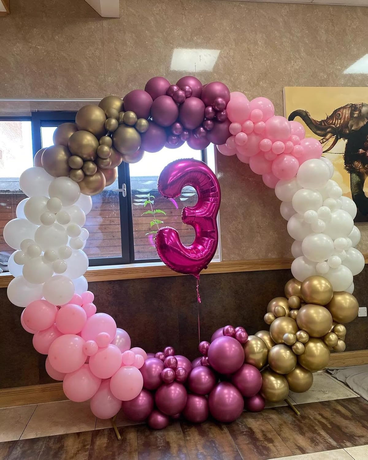 142Pcs Pink and White Balloon Garland Arch Kit - Pink and Gold White and Gold Confetti Balloons Different Size Balloons for Girls Birthday Baby Shower Wedding Bridal Shower Party Decorations