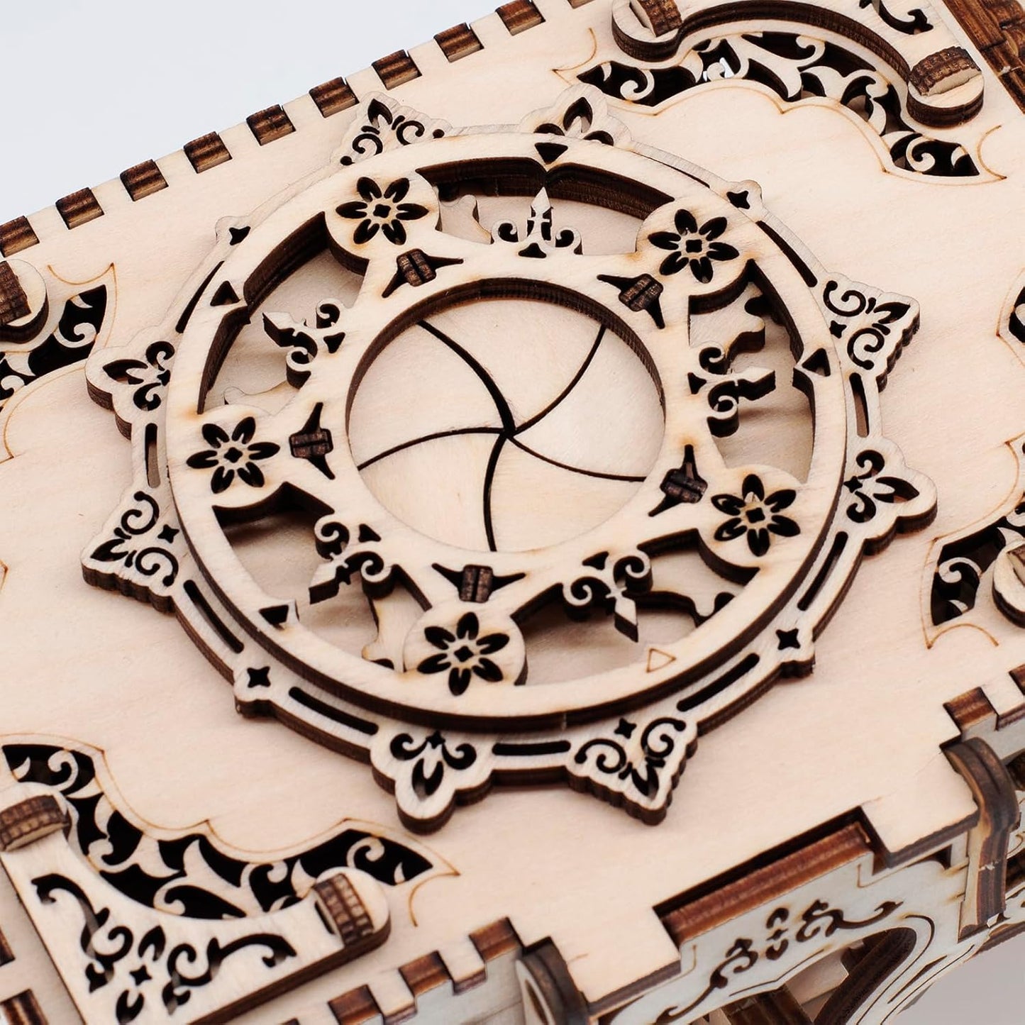 3D Wooden Puzzles for Adults,Wooden Toy for Kids and Adults,Model Building Kit,Educational Brain Teaser,Best Educational Christmas Birthday Day Gift for Friends (Wooden Antique Box)