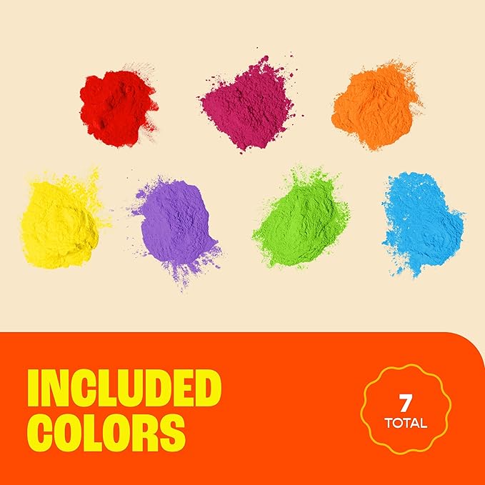 Chameleon Colors Color Powder, 1 lb Bags (7 Pack), Rainbow Set, Holi Festival, Color Run, Gender Reveal