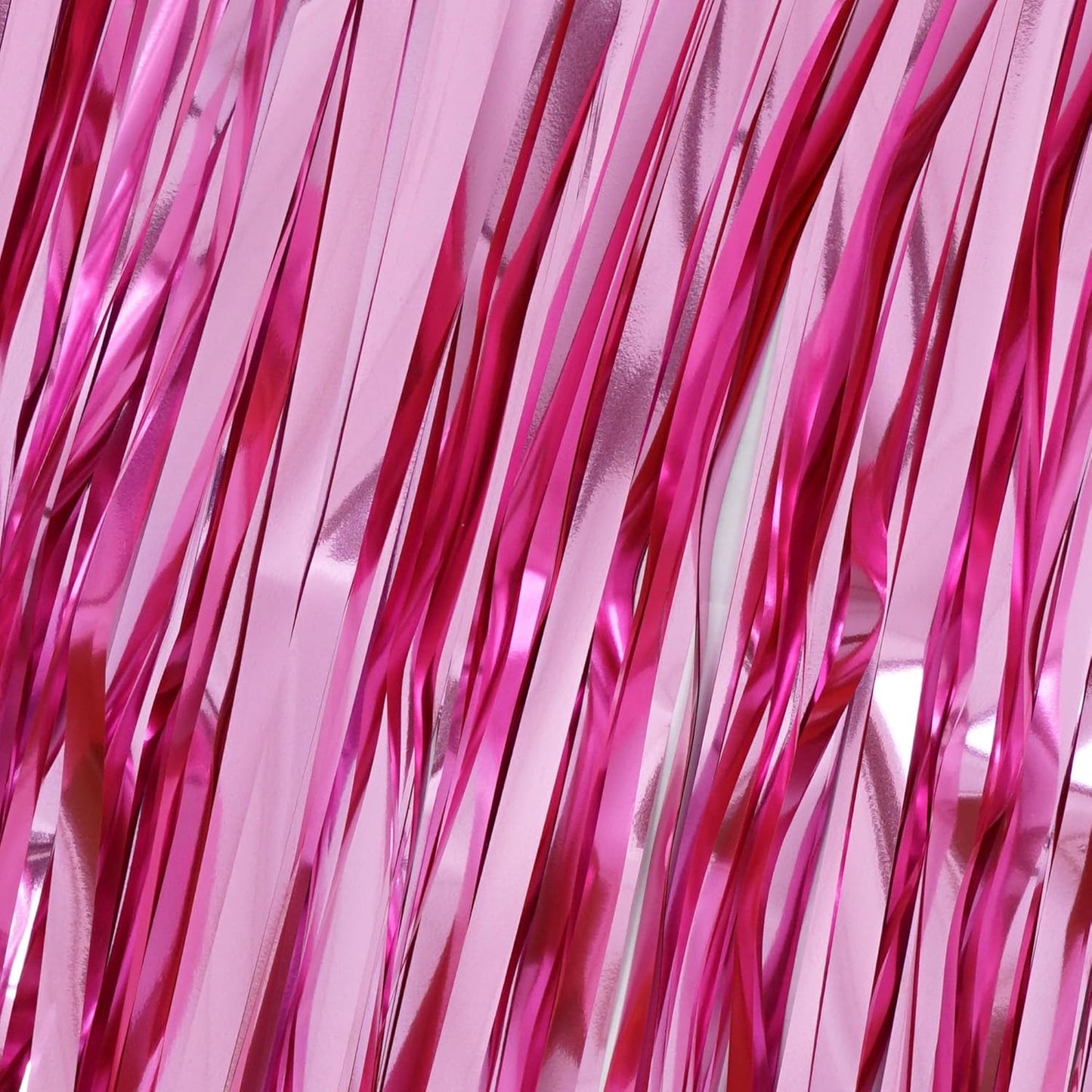 2 Pack Pink Fringe Backdrop, Pink Tinsel Backdrop Curtains, Decorations for Baby Showers, Birthday, Holidays, Parties & More