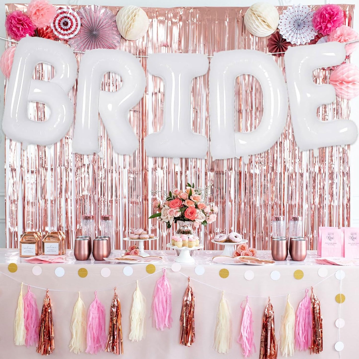 40 Inch Bride Balloons White Giant BRIDE Foil Balloon Bachelorette Party Decorations Bride To Be Balloon Bachelorette for Bridal Shower Decorations Bridal Shower Balloons Engagement Wedding Decoration