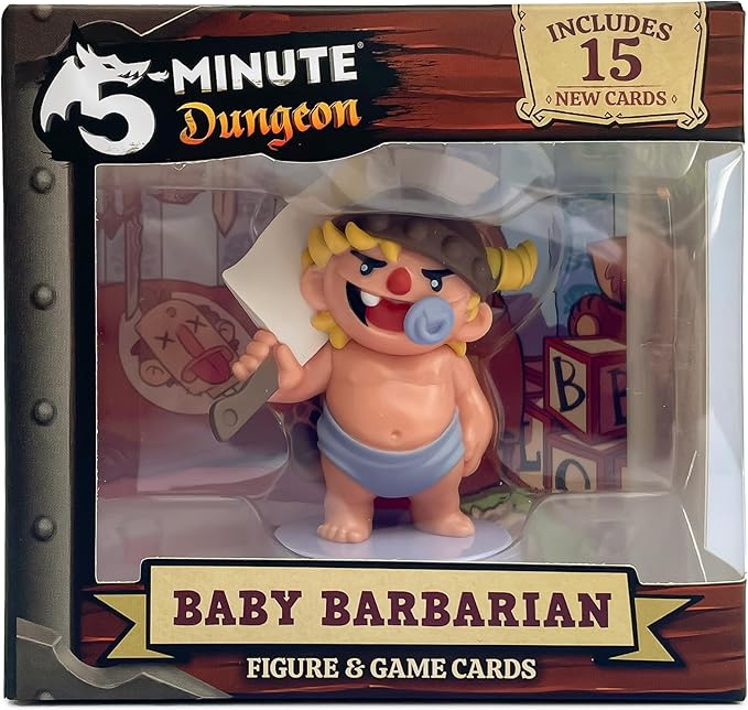 5-Minute Dungeon: Baby Barbarian Figurine and New Content Card Pack