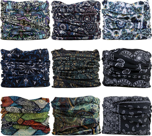 Headband Neck Gaiter Head Wrap Headwear Face Mask Magic Scarf Bandana for Men and Women