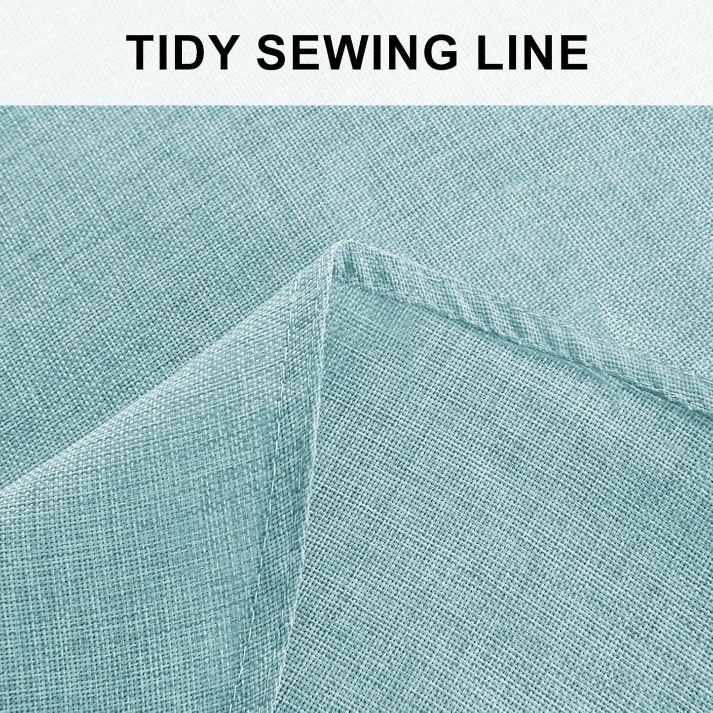 Hiasan Round Tablecloth 60 Inch Linen - Wrinkle and Stain Resistant Washable Polyester Fabric Table Cloth for Patio Dining Room Kitchen Party, Aqua