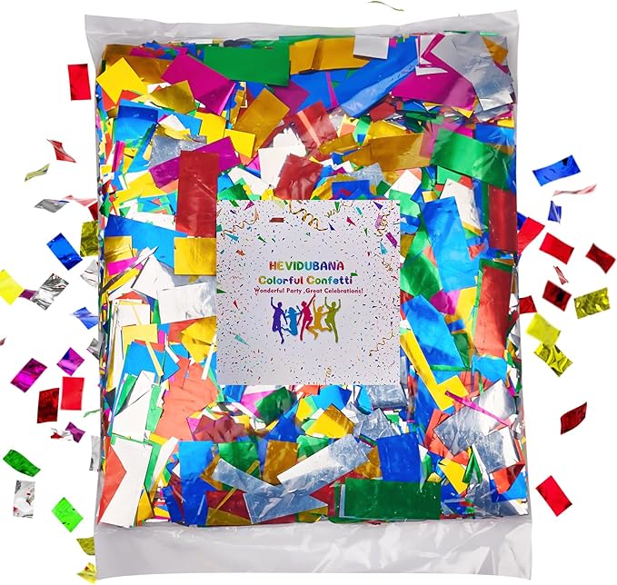 2.2lb Metallic Glitter Confetti Papers - Flame Retardant Foil Colored Paper Great for Birthday Party,Concerts,Celebrations,Weddings,Graduation Ceremonies