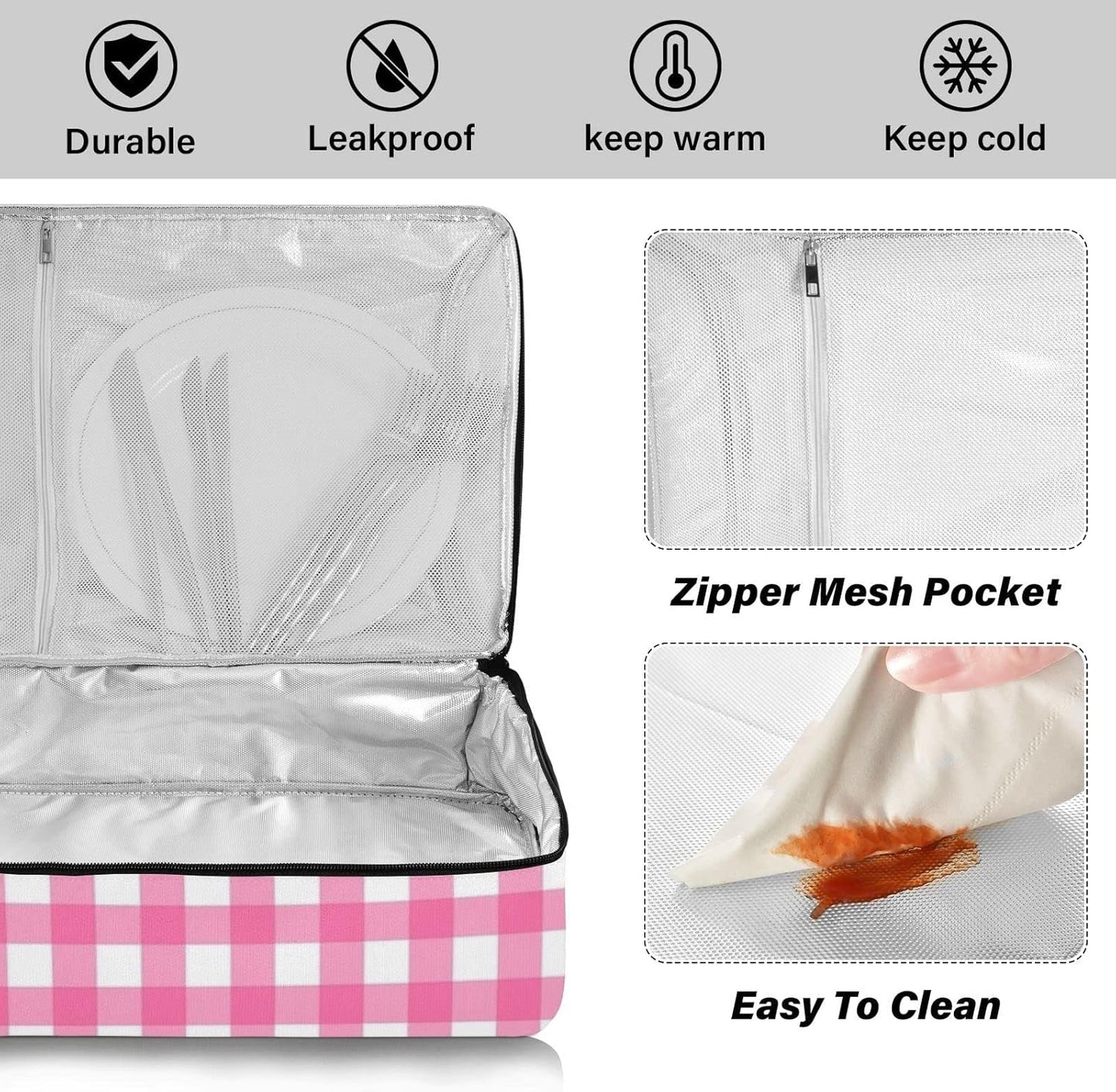 Casserole Carriers for Hot or Cold Food Reusable Casserole Dish Carrier Insulated Thermal Large Capacity Durable Perfect for Party Camping Family Gatherings Yellow Fish
