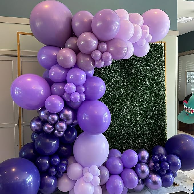 110pcs Dark Purple Balloons 12inch Deep Purple Latex Party Balloons for Halloween, Graduation, Wedding, Birthday, Baby Shower, Anniversary, Valentine's Day Party Decorations