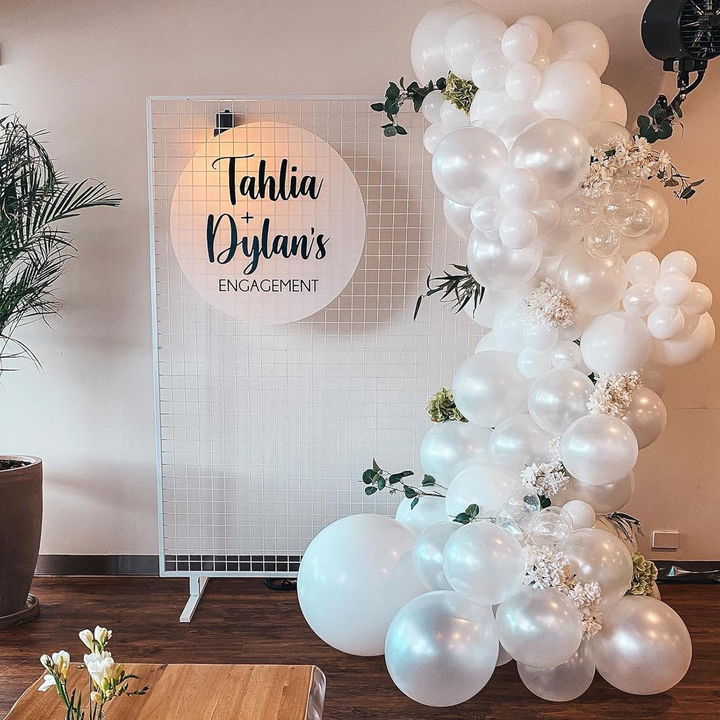 White Balloons 12 Inch Wedding Pearl White Latex Balloons, Thicker Matte White Clear Party Helium Balloon Set for Birthday Engagement Anniversary Bridal Shower Winter Christmas Party Decoration