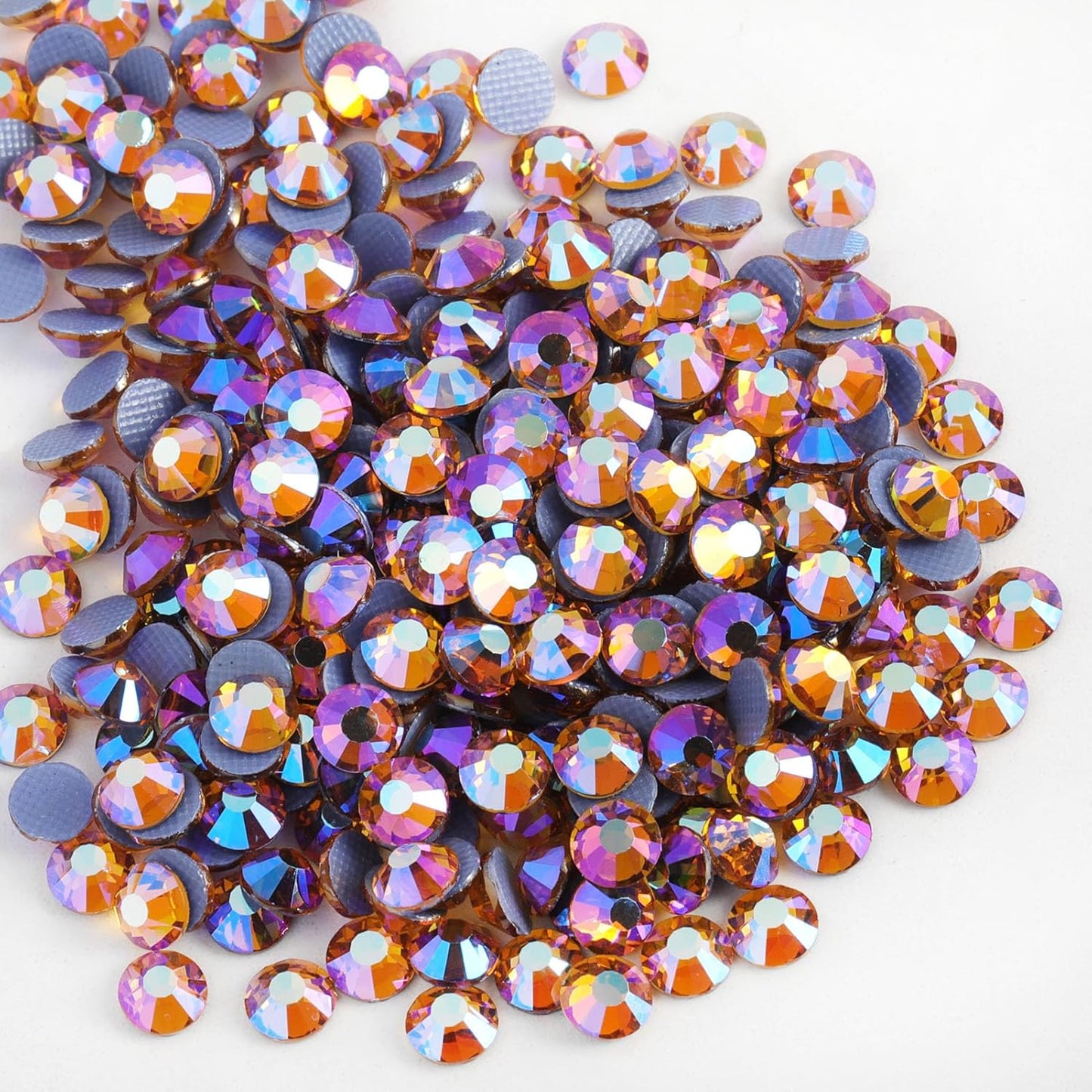 Beadsland Hotfix Rhinestones, 1440pcs Flatback Crystal Rhinestones for Crafts Clothes DIY Decoration, Topaz AB, SS20, 4.6-4.8mm