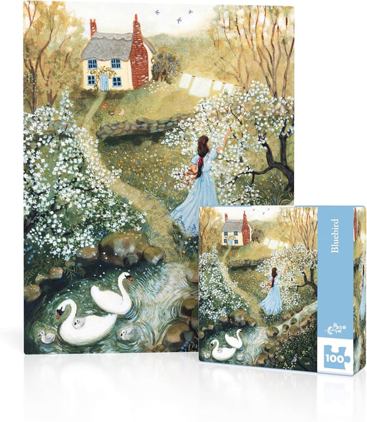 New York Puzzle Company - Loré Pemberton Bluebird Mini - 100 Piece Jigsaw Puzzle for Adults by Loré Pemberton