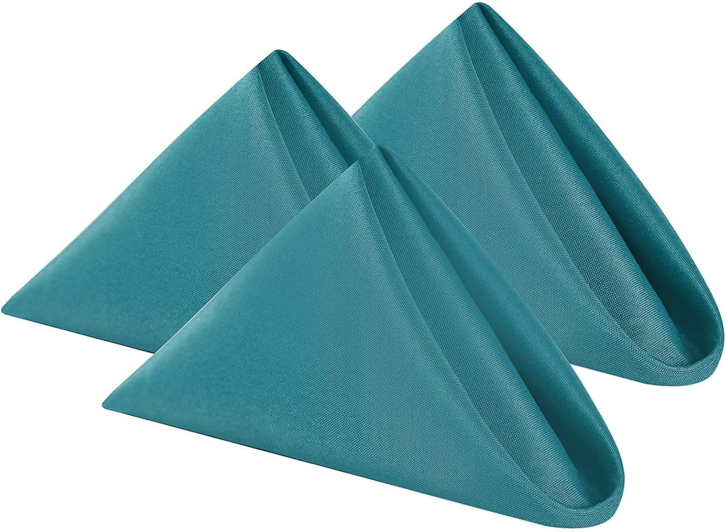 Cloth Napkins 20x20 inch Washable Polyester Dinner Napkins Soft Table Napkins for Wedding Party Dining Banquet(Teal,25PCS)