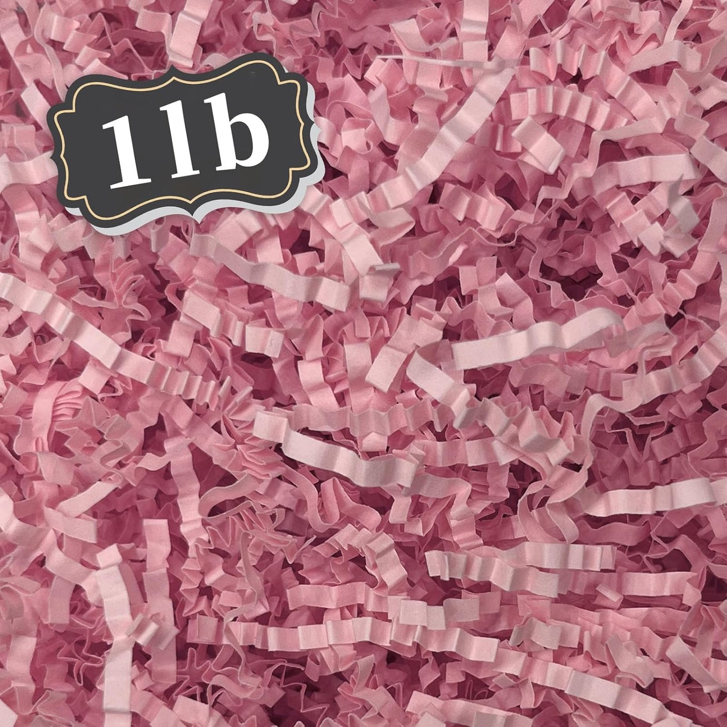 ZEBMOON 1 LB Pink Crinkle Cut Paper Shred Filler Great for Gift Wrapping, Basket Filling, Birthday, Wedding, Halloween, Thanksgiving, Christmas Day, New Year Party Decorations Filling Supplies