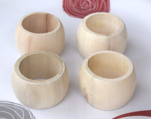 Lightnpro Wooden Napkin Ring, Napkin Rings Set of 12, Ring Napkin, Handmade Napkin Ring Perfect for Halloween Harvest Autumn Fall Thanksgiving Holiday Christmas Xmas Gift Décor - Natural