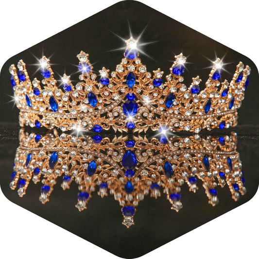Kamirola Crystal Crowns and Tiaras Headband for Girl or Women Birthday Party Wedding Prom Bridal Halloween Christmas （TR19）