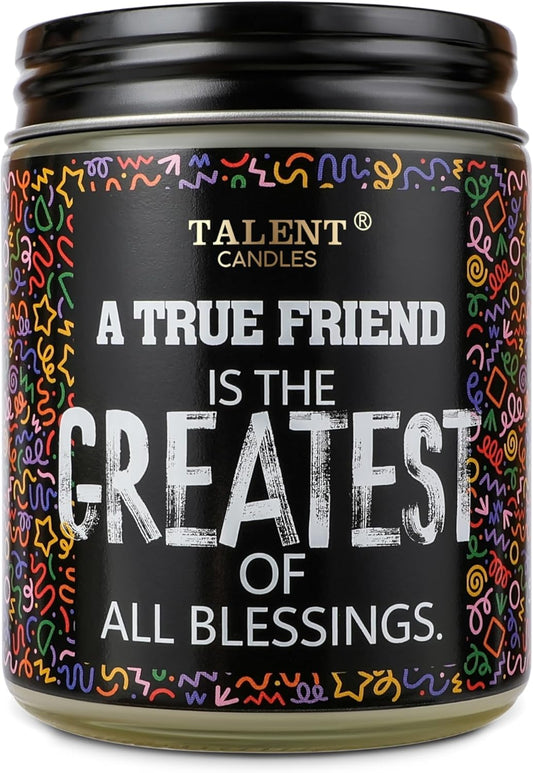 Best Friend Candle | Scented Candle Funny Birthday & Christmas Friendship Gifts | Sandalwood & Jasmine Scented Candles