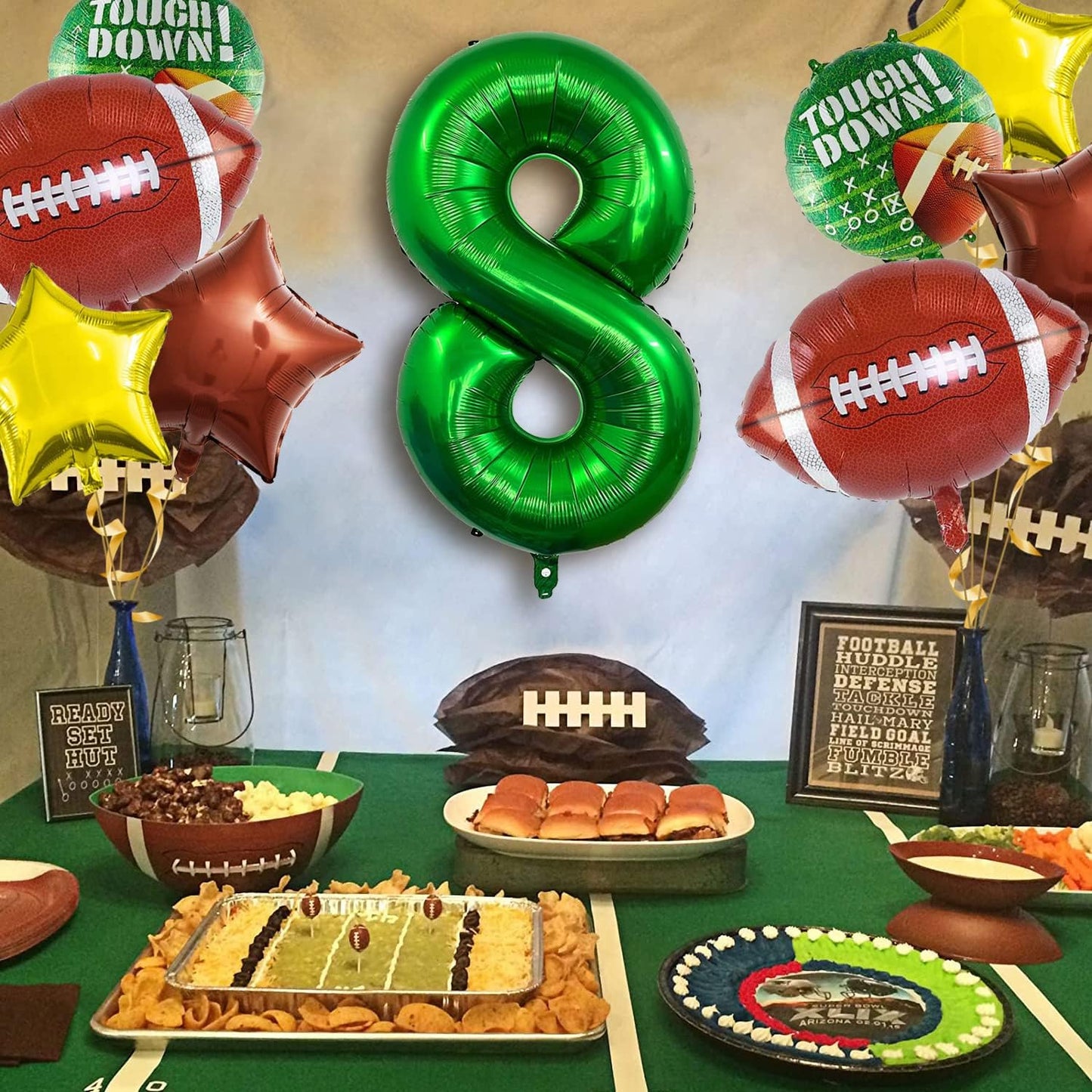 Football Balloons Set Football Birthday Party Decorations Football Touchdown Sports Theme Birthday Party Decoration, Tailgate Game Day Football Theme Supplies Birthday Party Decorations