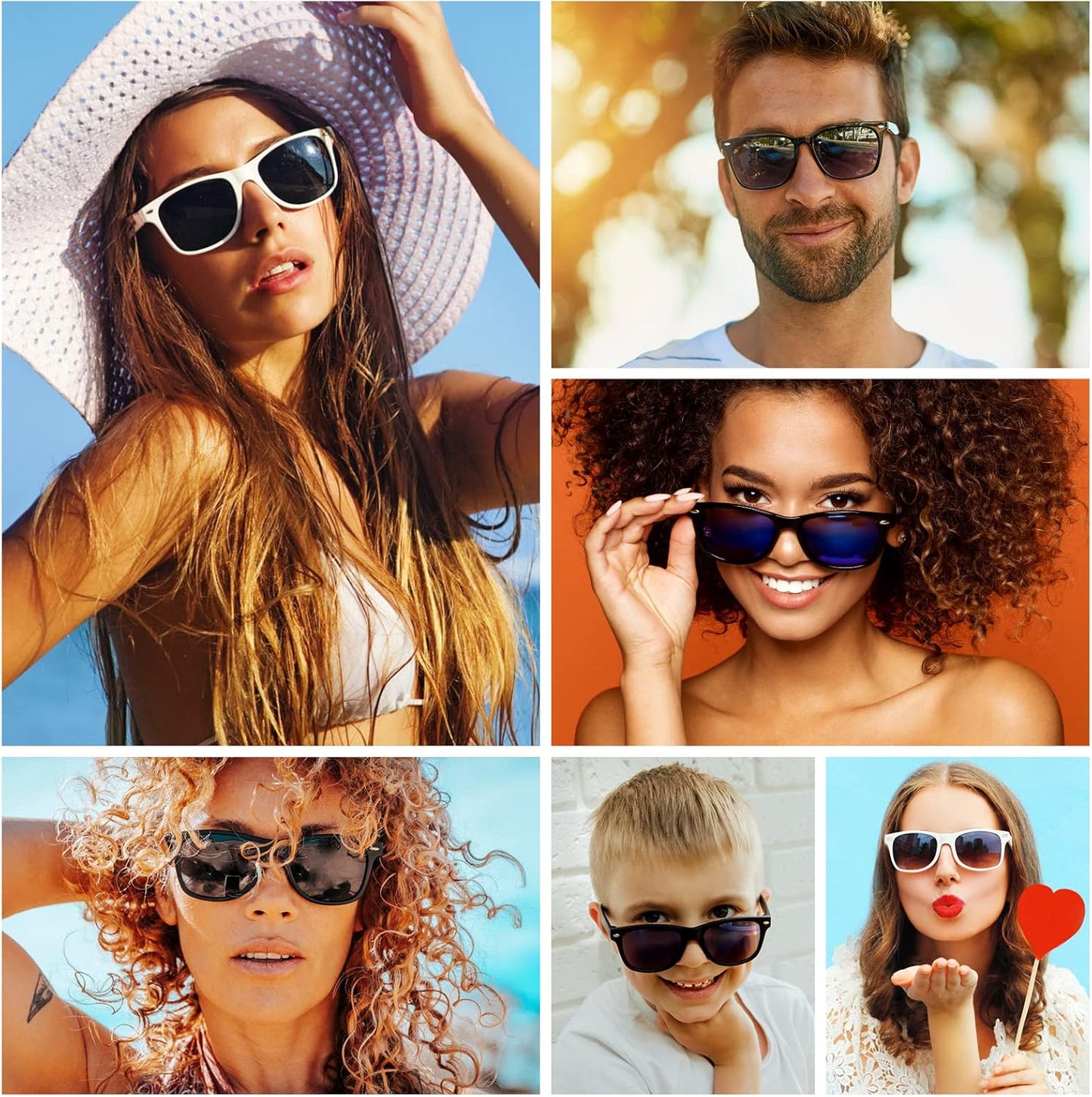 ASTARON Black Sunglasses Bulk, 6/12/24/48 Pack Sunglasses Party Favors for Summer Beach Pool Birthday Wedding Party Supplies
