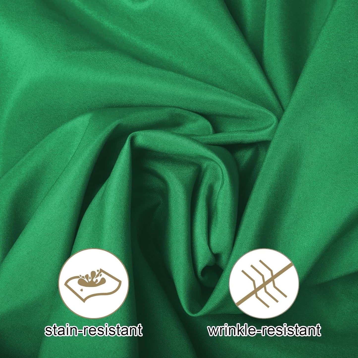 Ascoza 2pack 70 Inch Emerald Round Tablecloth in Washable Polyester Fabric for Wedding/Banquet/Restaurant/Parties