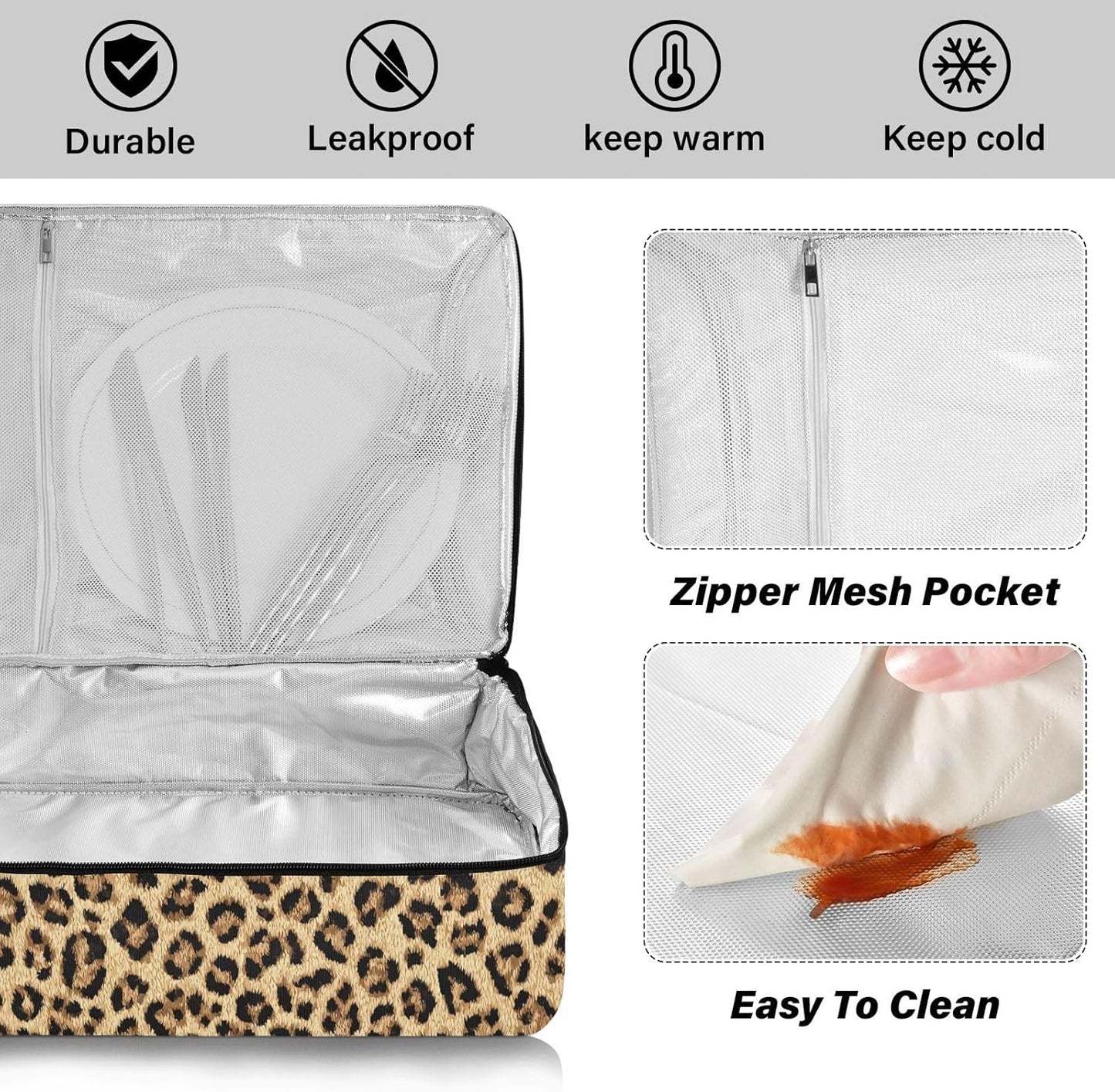 Casserole Carriers for Hot or Cold Food Reusable Casserole Dish Carrier Insulated Thermal Large Capacity Durable Perfect for Party Camping Family Gatherings Yellow Fish