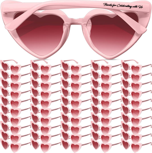Vabean Wedding Heart Sunglasses Bulk Wedding Gifts Bachelorette Bridal Party Favors for Guests Reception