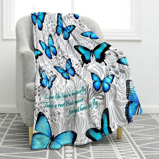 Jekeno Butterfly Throw Blanket Gifts for Women Girls, Christmas Birthday Valentines Butterfly Lovers Gifts for Adult Kids, Butterflies Blanket Decor for Home Bed Couch