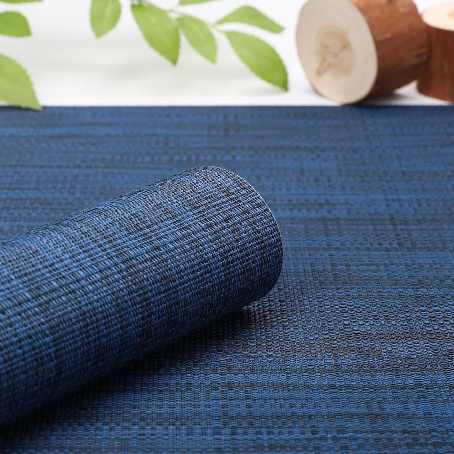Myir JUN Table Runner, Vinyl Table Runner Indoor 72 Inch Long Arbitrarily Cropped Runner for Table Heatproof for Home Party (Dark Blue, 15 x 72 inch)