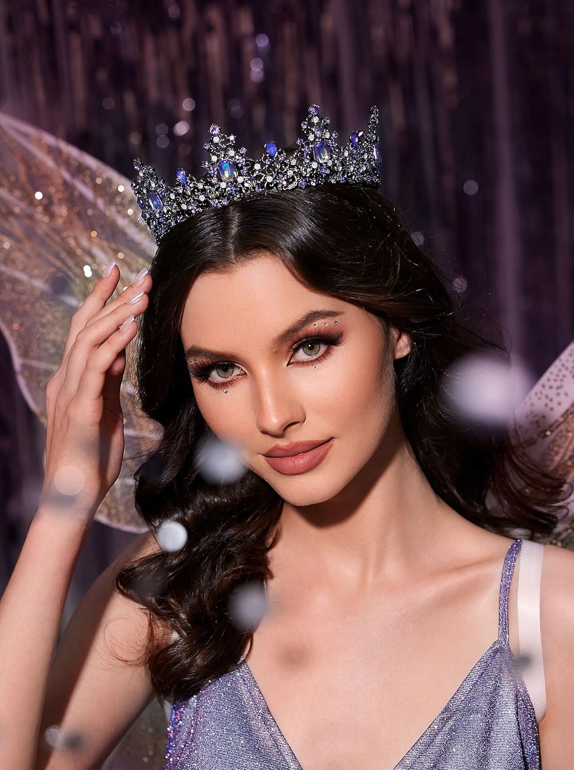 SWEETV Queen Crown for Women - Baroque Wedding Tiaras and Crowns,Jeweled Tiara Crown,Prom Birthday Halloween Hair Accessories