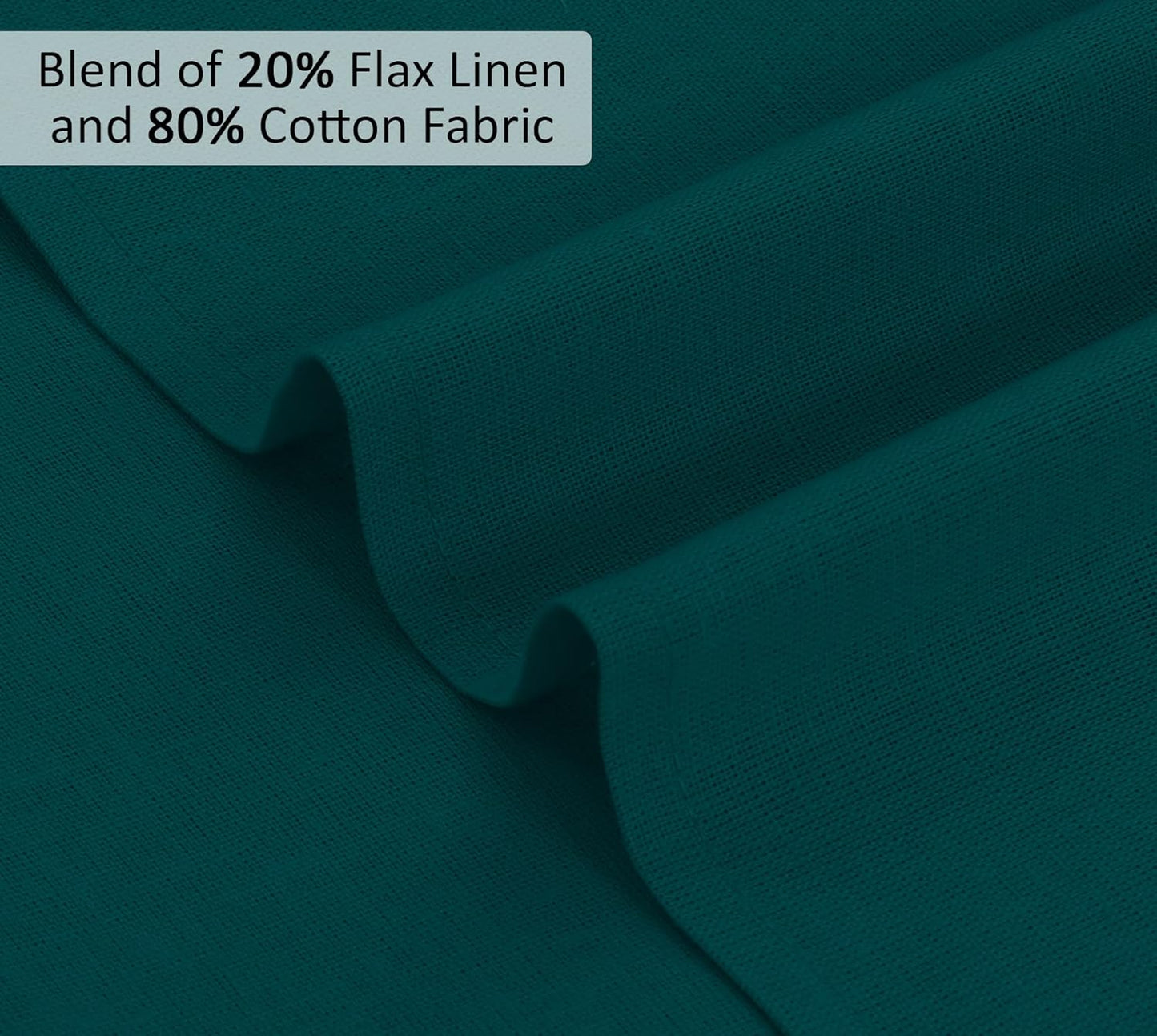 Ruvanti Linen Napkins Set of 12, 18x18 Cloth Napkins, Cotton Linen Blend Napkins Cloth Washable, Soft, Reusable Dinner Napkins for Wedding, Parties, Christmas, Thanksgiving, Everyday Use - Teal