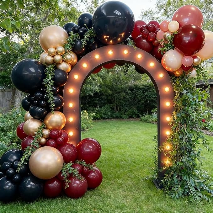 99pcs Burgundy Balloons, Different Sizes Burgundy Red Balloons 18/12/10/5 Inch Maroon Balloon Arch Kit for Anniversary Graduation Wedding Birthday Mother's Day Party Decorations