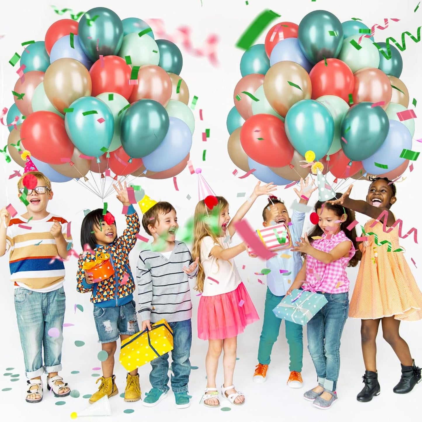 Tropical Balloons Rose Gold Blush Blue Balloons for Hawaii Luau Party Decorations 60pcs 12inch Peal Teal Green Blue Champagne Helium Latex Balloon Magic Birthday Flamingo Summer Baby Shower Decor
