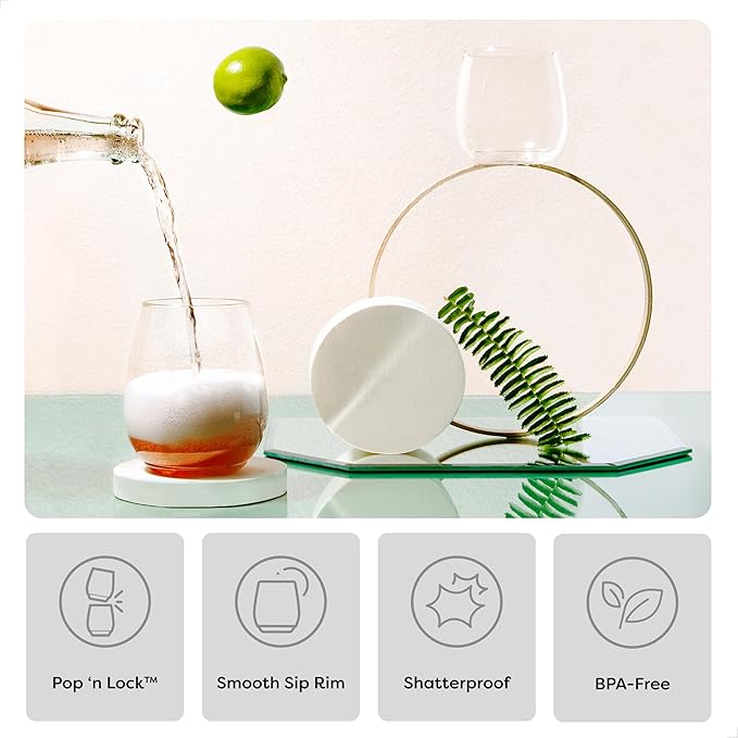 TOSSWARE POP 18oz Vino XL SET OF 180, Premium Quality, Recyclable, Unbreakable & Crystal Clear Plastic Wine Glasses