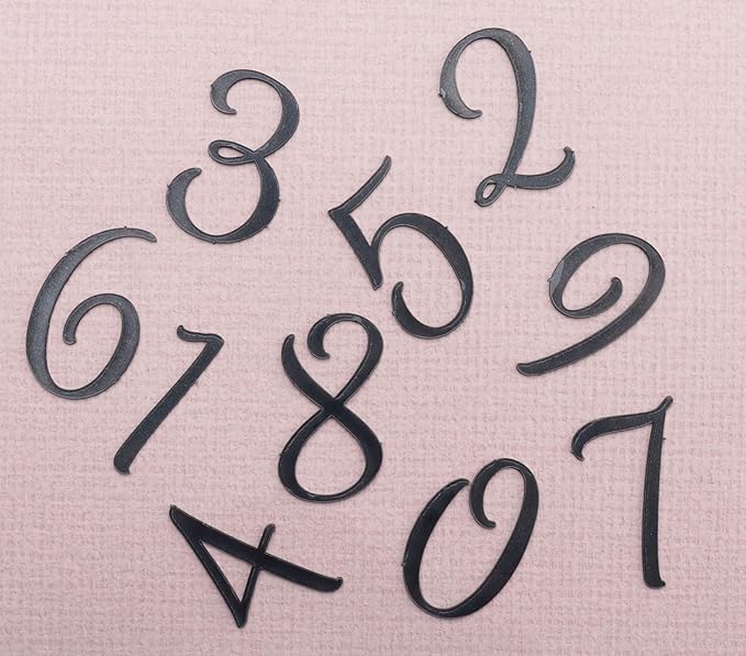 SOWAKA 2 Sets Acrylic Number 0-9 Large Cake Toppers Mirrored Picks for Birthday Cake Wedding Decoration Baby Shower Anniversary Parties (Black)