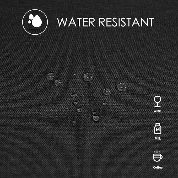 BALCONY & FALCON Rectangle Table Cloth – Waterproof, Wrinkle-Resistant & Dust-Proof Farmhouse Tablecloth for Dining, Kitchen, Party Decorations, Outdoor Patio, Baby Shower (Black, 55" x 71")