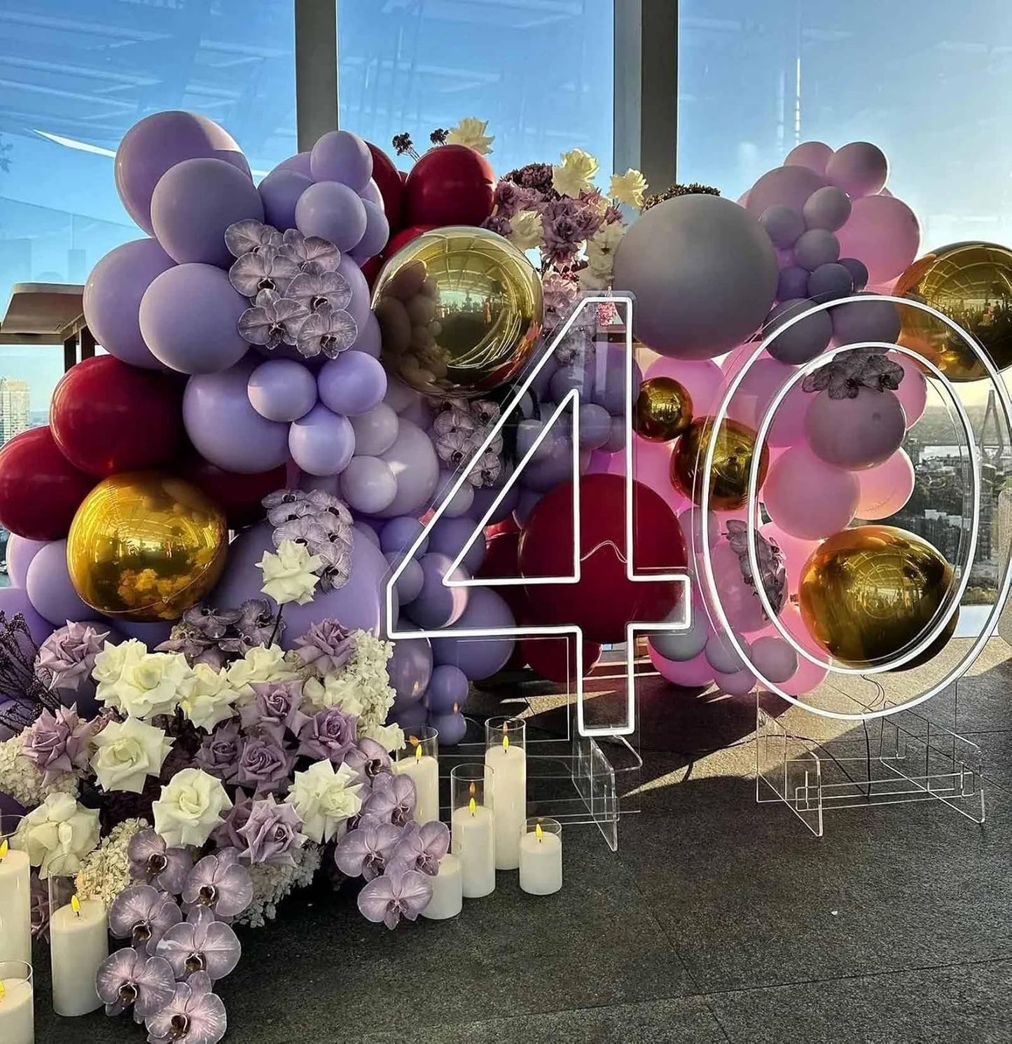 KALOR 18 Inch Purple Balloons, 10 Pcs Matte Latex Balloons Big Round Balloons for Wedding, Baby Shower, Birthday Party and Event Decoration