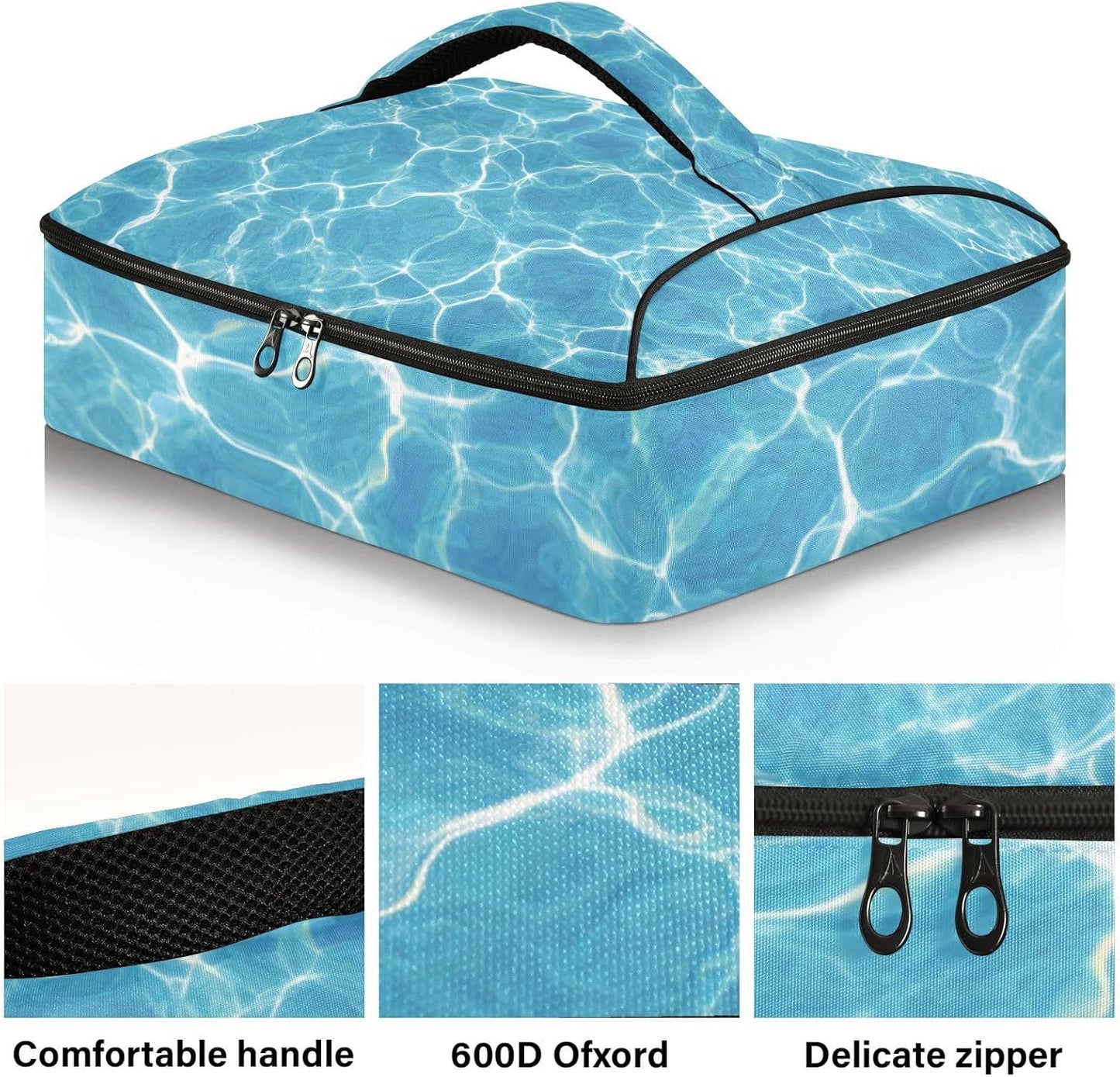 Casserole Carriers for Hot or Cold Food Reusable Casserole Dish Carrier Insulated Thermal Large Capacity Durable Perfect for Party Camping Family Gatherings Yellow Fish
