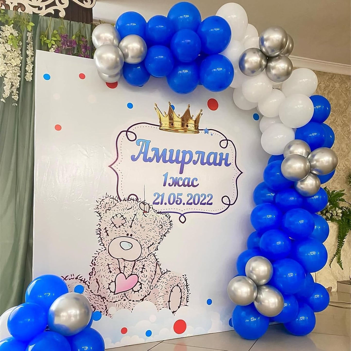 Sky Blue Balloons - 12 inch 100pcs Latex - Round Blue Birthday Balloons with 2 Ribbons for Birthday Party, Wedding, Anniversary, Baby Shower Decorations