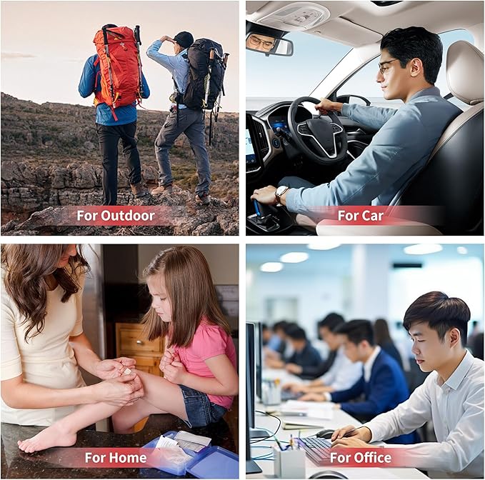 First Aid Kit - 450pcs Medical Kit with Essential Emergency Medical Supplies, Travel First Aid Kit, Trauma Emergency Kit for Home, Dorm, Outdoor, Car