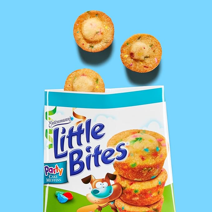 (Club Pack) Little Bites Party Cake Muffins, 40 individual packs, (1.65 oz each), Mini Muffins, 66 oz Box