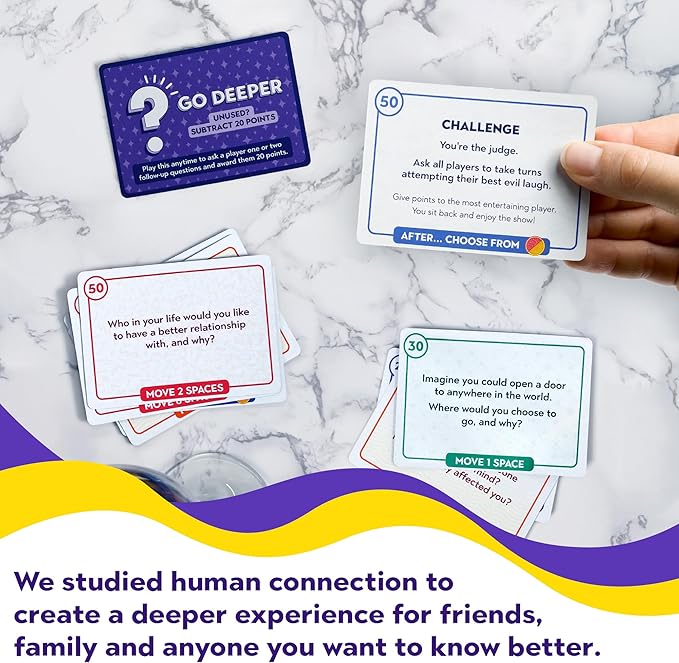 COZY JUICY REAL Deep Conversation Game - For Groups Adults Couples Families & Strangers, Really Lets Fun & Friendship Begin, 252 Cards Edition, Adult Couple Family Card Games Night, Tales For Humanity