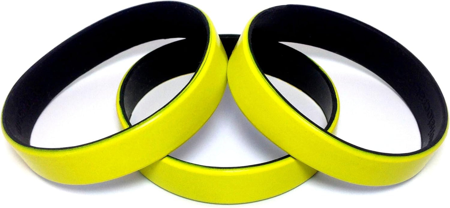 TheAwristocrat 1 Dozen (12) Multi-Pack Blank Rubber Wristbands Silicone Bracelets - Select from a Variety of Colors