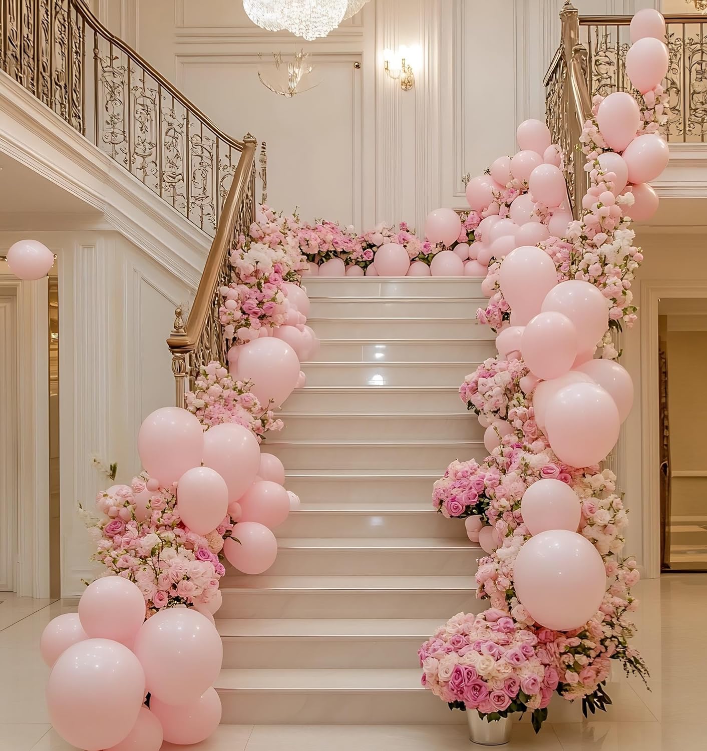 Pink Balloons 60 Pcs Light Pink Balloons 12 Inch Baby Pastel Pink Balloon for Arch Garland Birthday Party Baby Shower Gender Reveal Bridal Shower Wedding