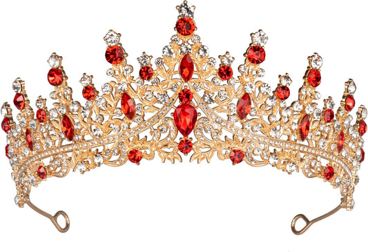 Tiaras and Crowns for Women Crystal Princess Tiaras Rhinestone Queen Crowns For Wedding Bridal Birthday Prom Pageant Party (Tiara 100)